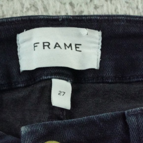 Frame Le Crop Mini Boot Womens 27 Blue Denim - Picture 4 of 12